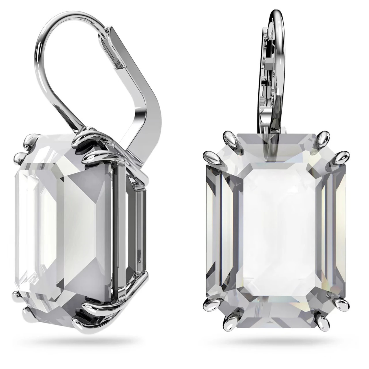 Millenia Drop Earrings Octagon Cut, Gray, Rhodium Plated 5636569 | Swarovski 4 Millenia Drop Earrings Octagon Cut, Gray, Rhodium Plated 5636569 | Swarovski - Image 2