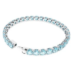 Matrix Tennis Bracelet, Round Cut, Medium, Blue, Rhodium Plated 5648928 (Size M) | Swarovski -SWAROVSKI shop 01efc7b9 ce8d 5d02 a78c 70256025ff96 15391.1681361217