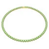 Matrix Tennis Necklace, Round Cut, Medium, Green, Gold-Tone Plated 5661189 | Swarovski -SWAROVSKI shop 022be885 4c0e 5986 8f43 3ebab2ba7d05 38392.1685318639