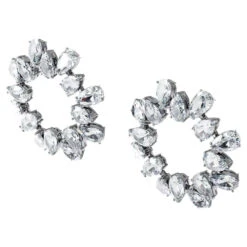 Millenia Earrings, Circle, Pear Cut Crystals, White, Rhodium Plated 5601509 | Swarovski -SWAROVSKI shop 075a52df af42 5b33 8cea 1796c82cf33f 83477.1644307006