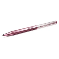 Crystalline Ballpoint Pen, Octagon Shape, Pink, Pink Lacquered 5669937 | Swarovski