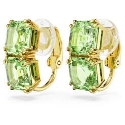 Millenia Clip Earrings, Square Cut, Green, Gold-Tone Plated 5654559 | Swarovski -SWAROVSKI shop 2f39c6ef 548a 5ee2 a913 7a32c2c370b3 82831.1673406226