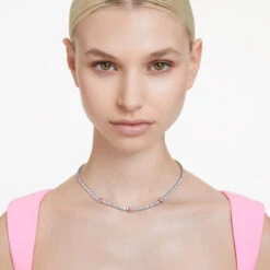 Matrix Tennis Necklace, Mixed Cuts, Pink, Rhodium Plated 5666165 | Swarovski -SWAROVSKI shop 3604960b aa32 5aab affa 9db2759c4ba6 49113.1689212289