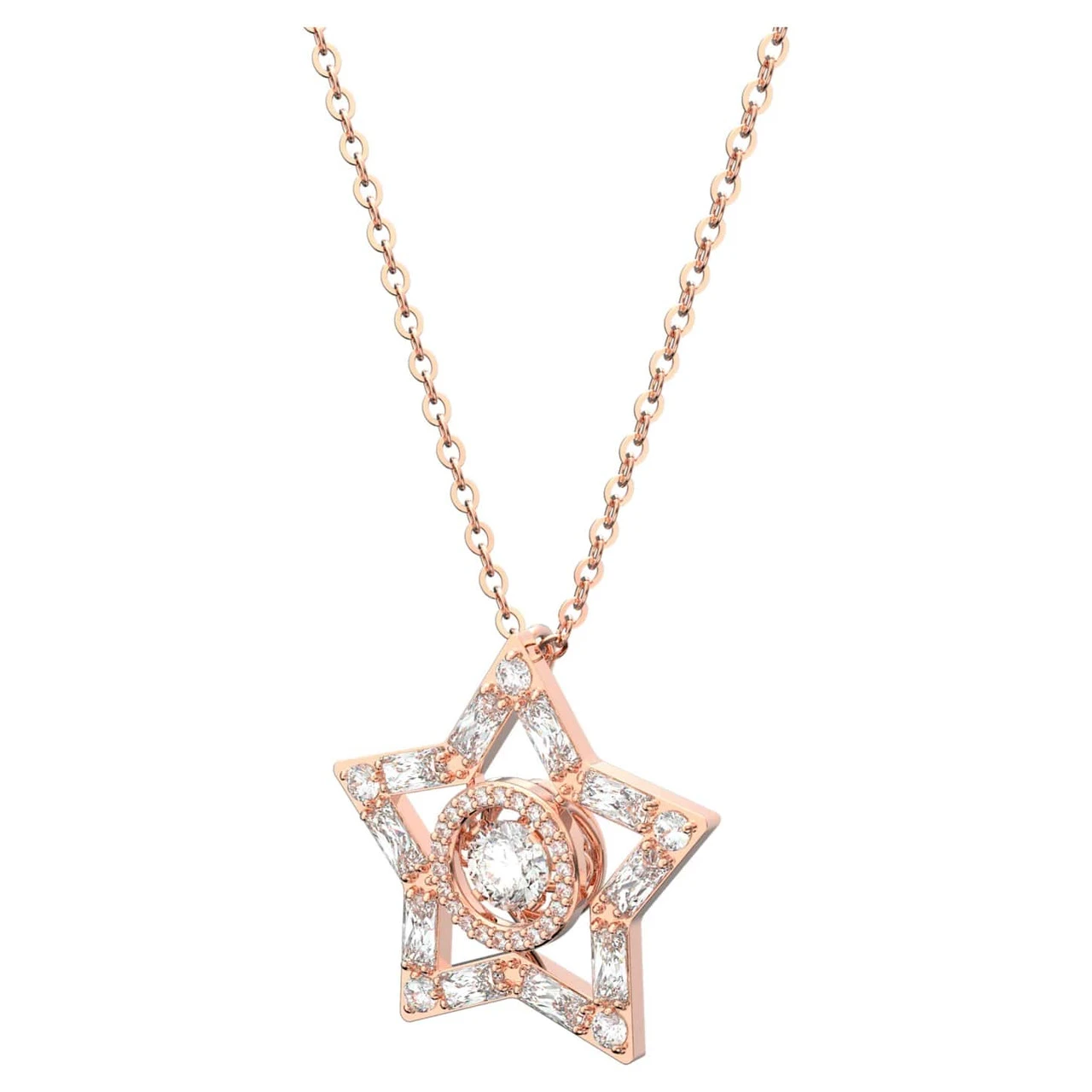 Swarovski Stella Pendant, Star, White, Rose-Gold Tone Plated 5617766 4 Swarovski Stella Pendant, Star, White, Rose-Gold Tone Plated 5617766 - Image 2