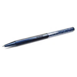 Crystalline Ballpoint Pen, Octagon Shape, Blue, Blue Lacquered 5669933 | Swarovski