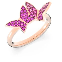 Swarovski Lilia Ring Set (3), Butterfly, Pink, Rose-Gold Tone Plated 5636414 (Size 6/S/52) -SWAROVSKI shop 4dc79fe3 a968 597b b779 b762b907e167 54914.1646819587