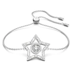 Swarovski Stella Bracelet, Star, White, Rhodium Plated, 5617881