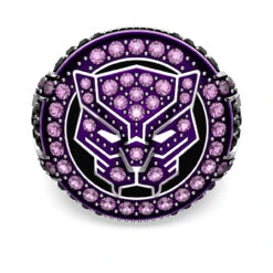 Black Panther © MARVEL Ring, Black Panther, Purple, Rhodium Plated 5650877 (Size 55/M/7) | Swarovski