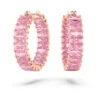 Matrix Hoop Earrings, Baguette Cut, Pink, Rose Gold-Tone Plated 5657726 | Swarovski -SWAROVSKI shop 56ead177 7106 54ac a42c d9b2b486c66f 14442.1675145106