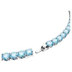 Matrix Tennis Necklace, Round Cut, Medium, Blue, Rhodium Plated 5661187 | Swarovski -SWAROVSKI shop 5bf479c1 a6da 518c 9d73 ad4f372aab5e 09284.1681320237