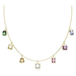 Stilla Necklace, Mixed Cuts, Multicolored, Gold-Tone Plated 5662918 | Swarovski