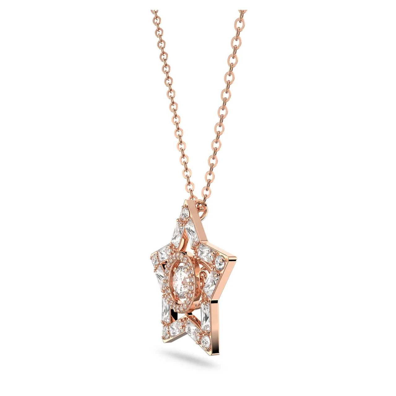 Swarovski Stella Pendant, Star, White, Rose-Gold Tone Plated 5617766 6 Swarovski Stella Pendant, Star, White, Rose-Gold Tone Plated 5617766 - Image 4