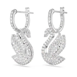 Iconic Swan Drop Earrings Swan, White, Rhodium Plated 5647545 | Swarovski -SWAROVSKI shop 709203f8 11ab 5392 aca3 6ff081c18159 59406.1674085361