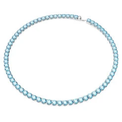 Matrix Tennis Necklace, Round Cut, Medium, Blue, Rhodium Plated 5661187 | Swarovski -SWAROVSKI shop 830d8042 e822 5138 be7c c491982b1a99 97323.1681320237