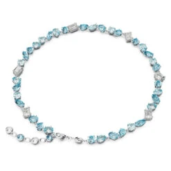 Gema Necklace, Mixed Cuts, Blue, Rhodium Plated 5666007 | Swarovski -SWAROVSKI shop 859ac078 0621 5e79 9cb6 33d77ca13fc0 17812.1692242905