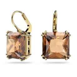 Millenia Drop Earrings Square Cut, Brown, Gold-Tone Plated 5619494 | Swarovski -SWAROVSKI shop 989ff256 290a 51e9 8d63 9eb9fff47fca 23074.1649912572