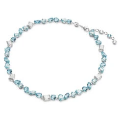 Gema Necklace, Mixed Cuts, Blue, Rhodium Plated 5666007 | Swarovski -SWAROVSKI shop 9d3d3259 5afd 5d02 a2dd 0ca6c64b9d66 73383.1692242905