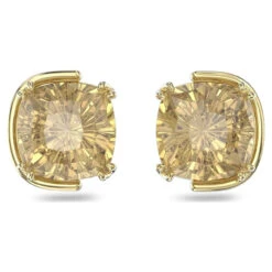 Harmonia Stud Earrings Cushion Cut, Gold-Tone Plated 5640044 | Swarovski