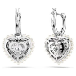Hyperbola Drop Earrings, Heart, White, Rhodium Plated 5684384 | Swarovski -SWAROVSKI shop a49c56d5 778d 5a59 b8a4 cb26e87568ba 12473.1703739970