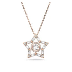 Swarovski Stella Pendant, Star, White, Rose-Gold Tone Plated 5617766