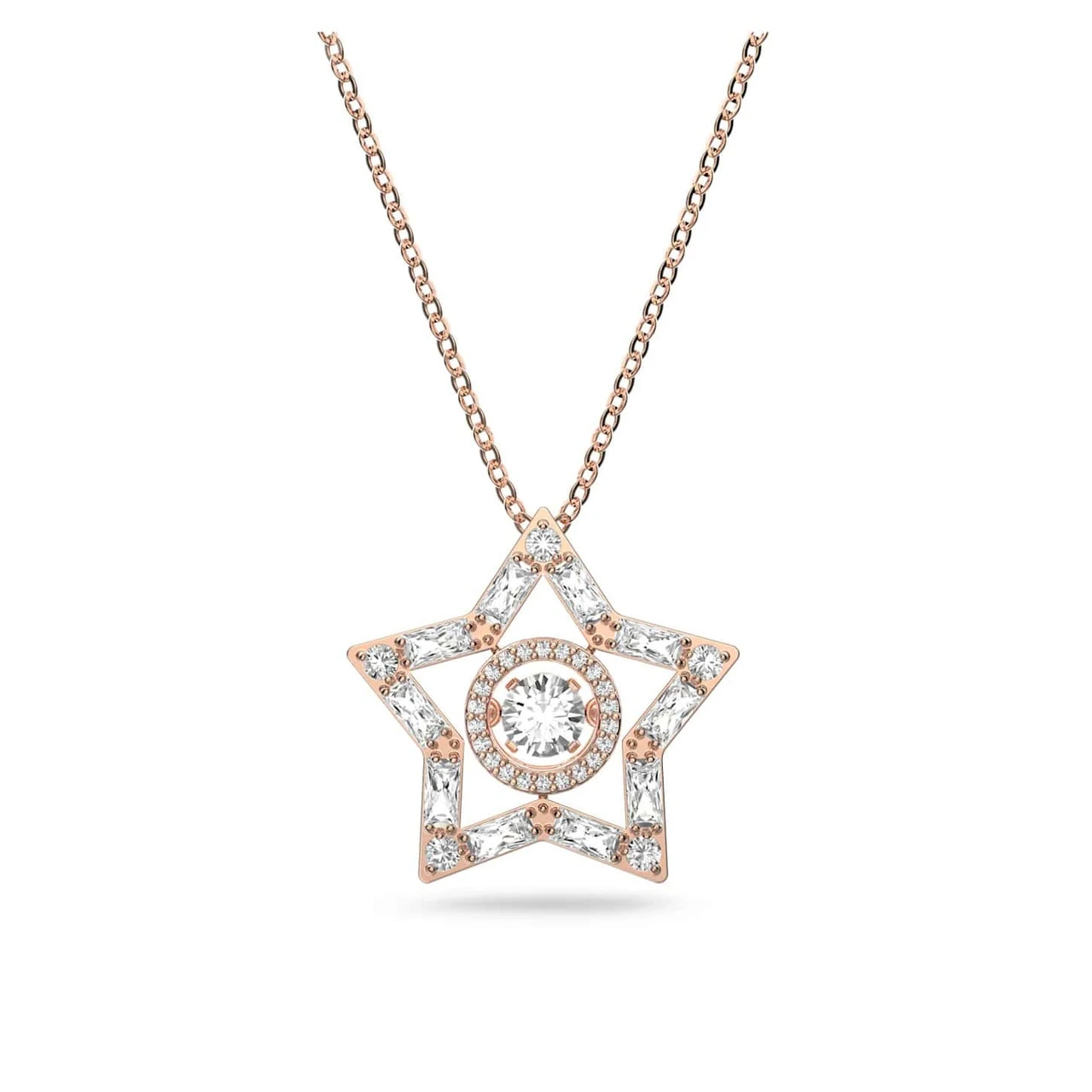 Swarovski Stella Pendant, Star, White, Rose-Gold Tone Plated 5617766 3 Swarovski Stella Pendant, Star, White, Rose-Gold Tone Plated 5617766
