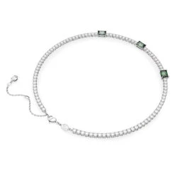Matrix Tennis Necklace, Mixed Cuts, Green, Rhodium Plated 5666168 | Swarovski -SWAROVSKI shop b80ae755 4715 5e60 a6f9 c360df347ba8 98950.1690002616