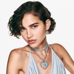 Hyperbola Drop Earrings, Heart, Blue, Rhodium Plated 5680392 | Swarovski -SWAROVSKI shop b9b496dc dca5 5c09 89f9 43846b1dd40b 28995.1703738653