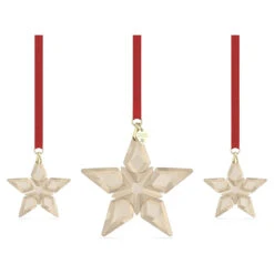 Annual Edition Festive Ornament Set 2023, Gold Tone, 5649780 | Swarovski