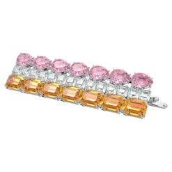Swarovski Hair Clip, Mixed Crystals Cut, Multicolored, Rhodium Plated 5614090