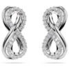 Hyperbola Stud Earrings, Infinity, White, Rhodium Plated 5687269 | Swarovski -SWAROVSKI shop c07158fe d16c 5242 9792 ec2f8fe093f4 92804.1704606468