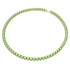 Matrix Tennis Necklace, Round Cut, Medium, Green, Gold-Tone Plated 5661189 | Swarovski -SWAROVSKI shop c7776f80 e9cb 5f02 a90f e1bf7e4bd580 80551.1685318639
