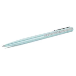 Crystal Shimmer Ballpoint Pen, Blue Lacquered, Chrome Plated 5678190 | Swarovski