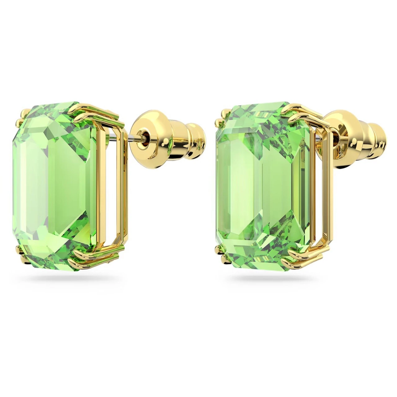 Swarovski Millenia Stud Earrings Octagon Cut, Green, Gold-Tone Plated 5638489 5 Swarovski Millenia Stud Earrings Octagon Cut, Green, Gold-Tone Plated 5638489 - Image 3
