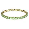 Matrix Tennis Bracelet, Round Cut, Medium, Green, Gold-Tone Plated 5658849 (Size M) | Swarovski -SWAROVSKI shop ca14533b 1bec 5482 84b7 39bf01525f12 99721.1681362025