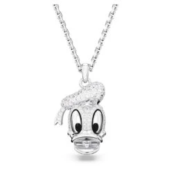 Disney Donald Duck Pendant, White, Rhodium Plated 5668775 | Swarovski