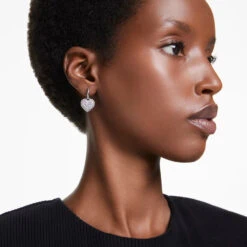 Hyperbola Drop Earrings, Heart, White, Rhodium Plated 5684384 | Swarovski -SWAROVSKI shop d699b6fe 5c62 5520 bae0 73f683e3dc81 31703.1703739970