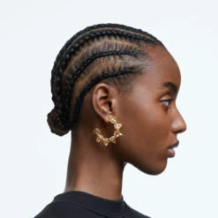 Ortyx Hoop Earrings Pyramid Cut, Yellow, Gold-Tone Plated 5613722 | Swarovski -SWAROVSKI shop d7997c39 9678 534a b031 9f8ce86a62d2 09289.1640415037