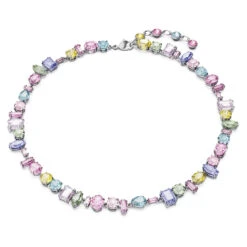 Gema Necklace, Mixed Cuts, Multicolored, Rhodium Plated 5656397 | Swarovski