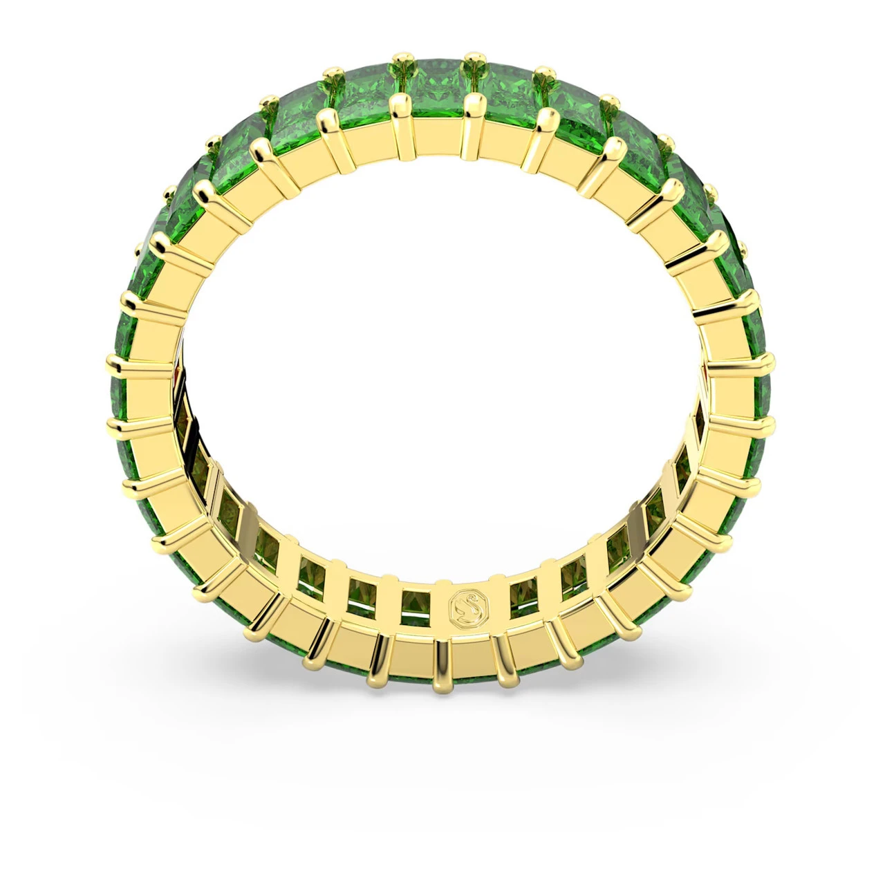 Matrix Ring, Baguette Cut, Green, Gold-Tone Plated 5648909 (Size 55/M/7) | Swarovski 6 Matrix Ring, Baguette Cut, Green, Gold-Tone Plated 5648909 (Size 55/M/7) | Swarovski - Image 4