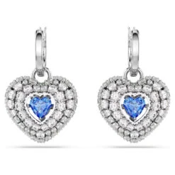 Hyperbola Drop Earrings, Heart, Blue, Rhodium Plated 5680392 | Swarovski -SWAROVSKI shop ec121517 3531 53a9 b79d b3d742b9ad95 28731.1703738653
