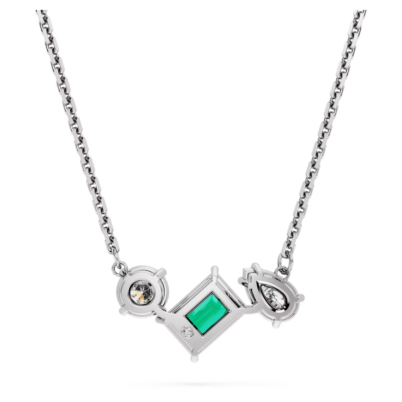 Mesmera Pendant, Mixed Cuts, Green, Rhodium Plated 5668278 | Swarovski 6 Mesmera Pendant, Mixed Cuts, Green, Rhodium Plated 5668278 | Swarovski - Image 4