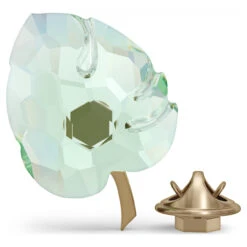Jungle Beats Leaf Magnet Decoration Brooch, Green, Large 5572156 | Swarovski