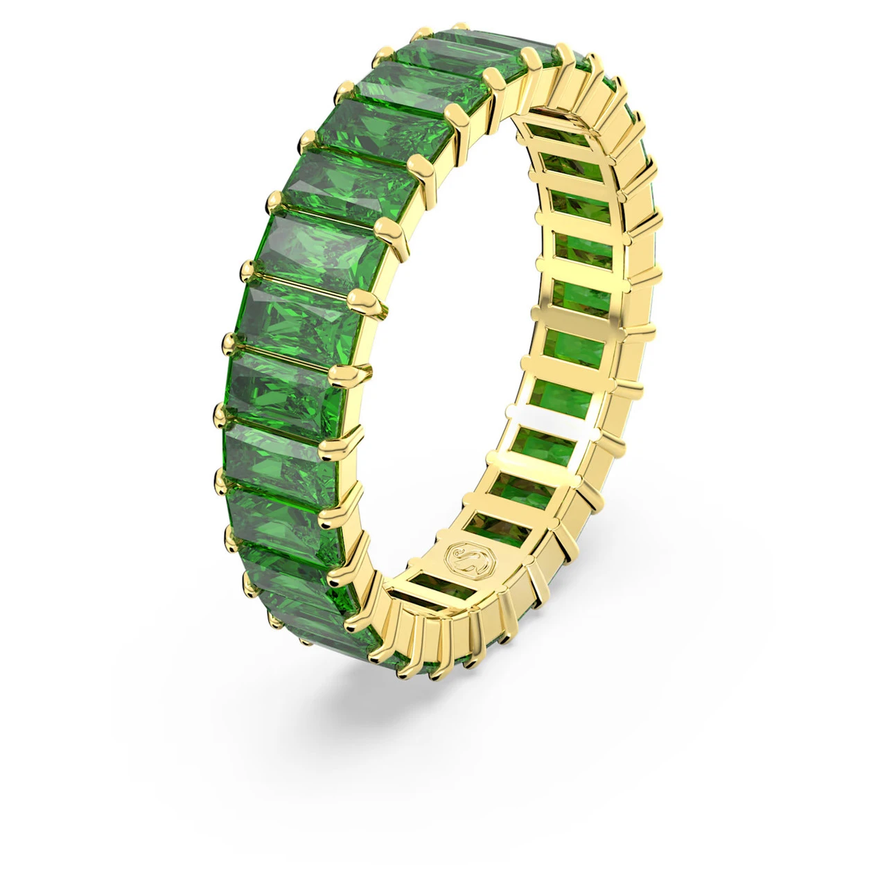 Matrix Ring, Baguette Cut, Green, Gold-Tone Plated 5648909 (Size 55/M/7) | Swarovski 4 Matrix Ring, Baguette Cut, Green, Gold-Tone Plated 5648909 (Size 55/M/7) | Swarovski - Image 2