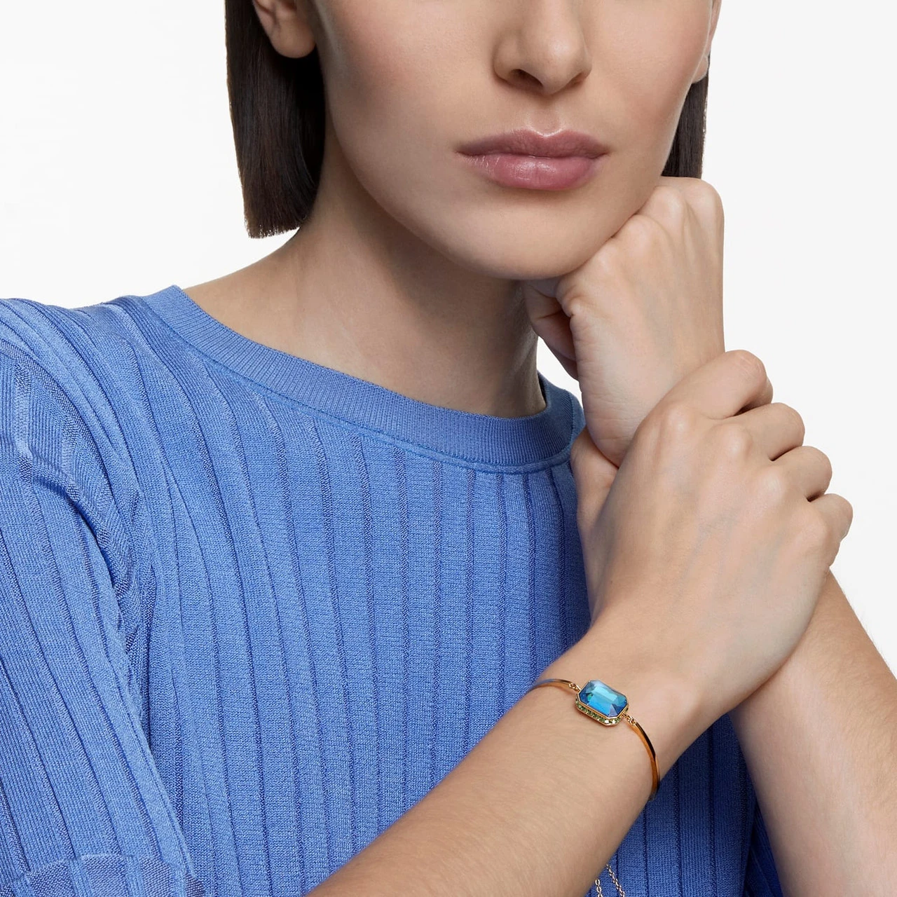 Swarovski Orbita Bracelet, Octagon Cut Crystal, Multicolored, Gold-Tone Plated 5616643 8 Swarovski Orbita Bracelet, Octagon Cut Crystal, Multicolored, Gold-Tone Plated 5616643 - Image 6