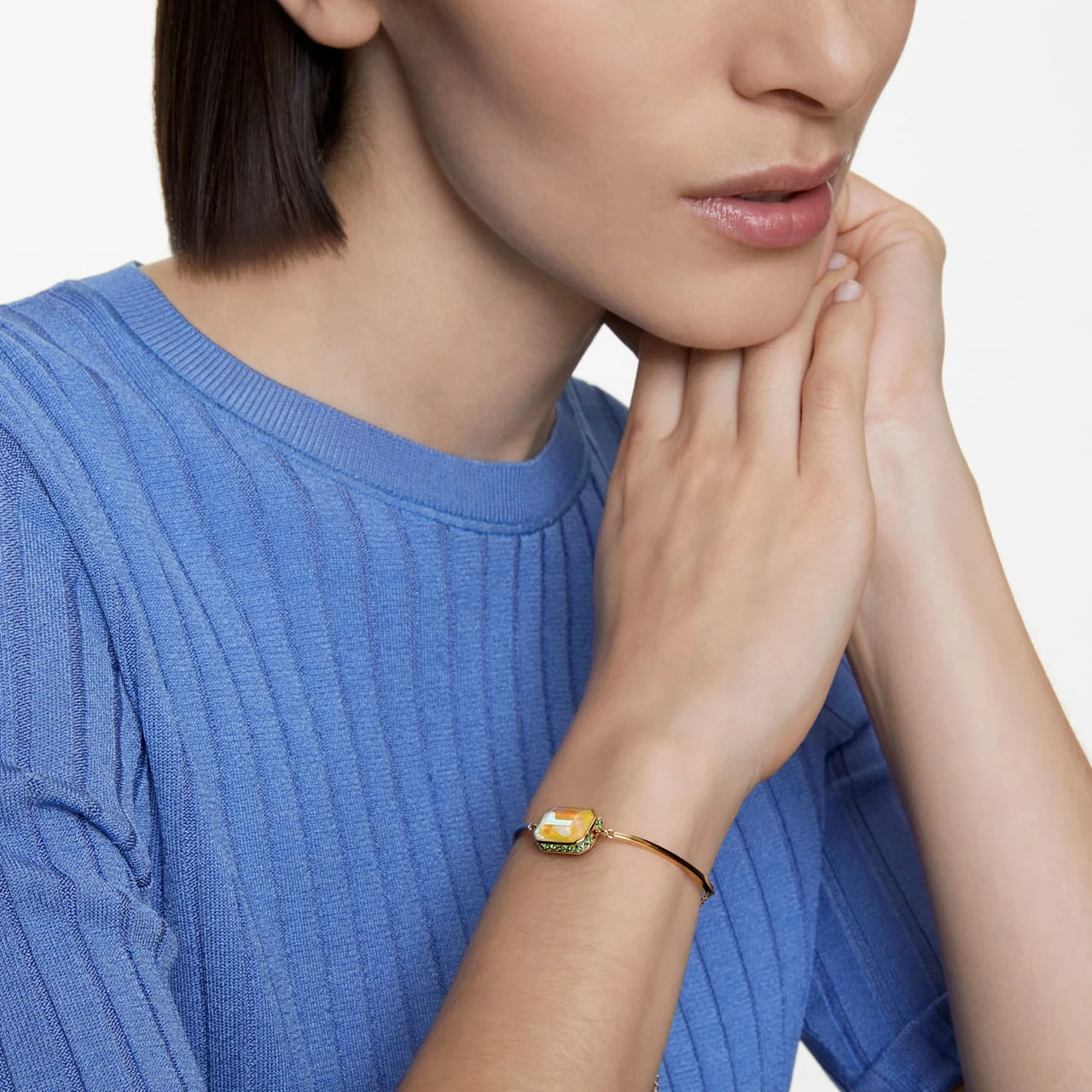 Swarovski Orbita Bracelet, Octagon Cut Crystal, Multicolored, Gold-Tone Plated 5616643 7 Swarovski Orbita Bracelet, Octagon Cut Crystal, Multicolored, Gold-Tone Plated 5616643 - Image 5